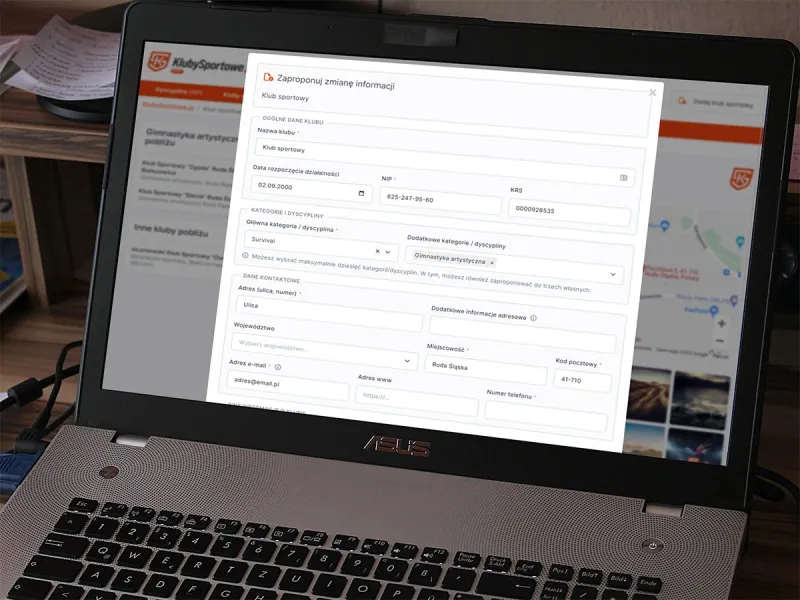 KlubySportowe.pl - propozycja zmiany informacji